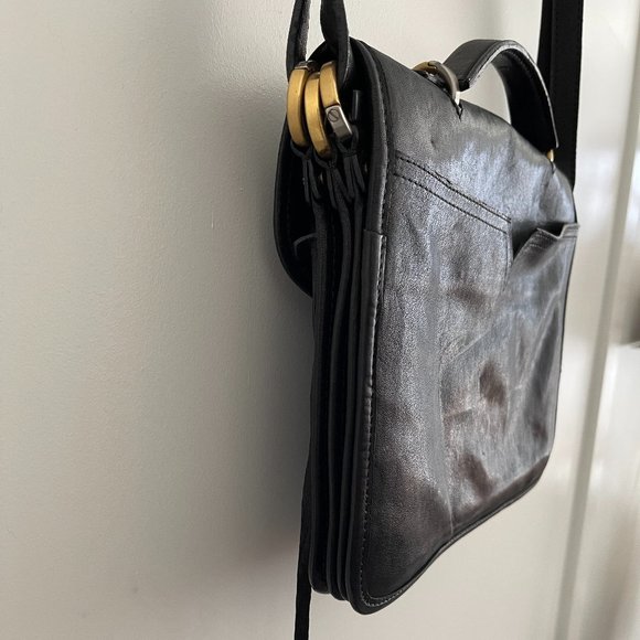 Opening Ceremony 3 Zipper Leather Satchel Purse - Picture 3 of 13